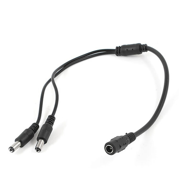 2 Way DC Power Splitter Cable for CCTV Cameras 1 Female to 2 Male