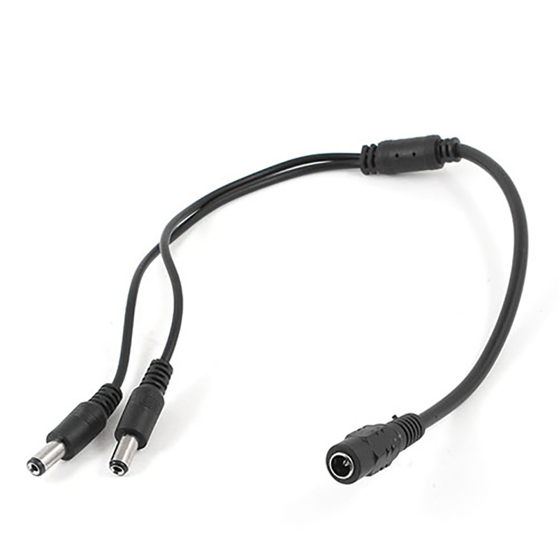2 Way DC Power Splitter Cable for CCTV Cameras 1 Female to 2 Male