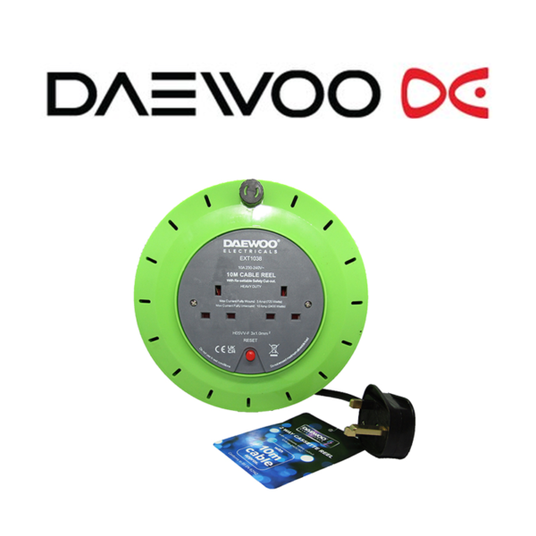 Daewoo 2 Gang 10m Cassette Extension Reel EXT1038
