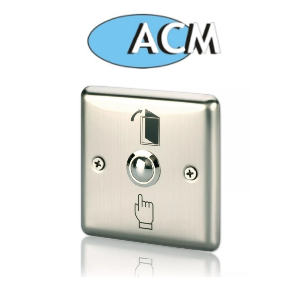 ACM K6B Door Release Exit Button Stainless Steel Square Plate NO Contact