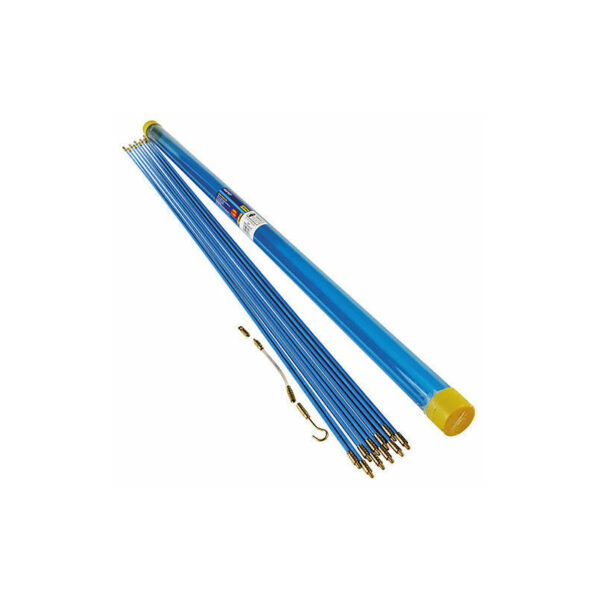 Electricians Cable Puller Rods 10 x 1m Access Kit Push Rods EL110