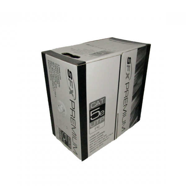 CAT5E 305m External Grade Solid Copper UTP Ethernet Cable Black PE