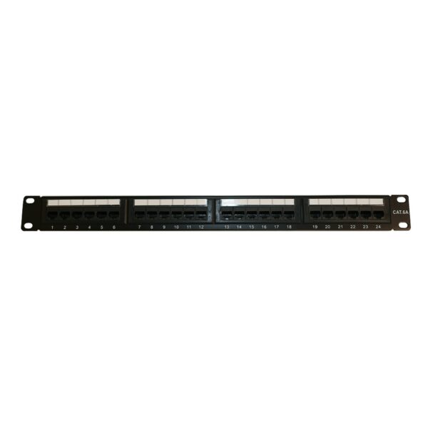 24-Port CAT6 UTP Patch Panel Standard 1Gbps for 19 Inch Cabinet