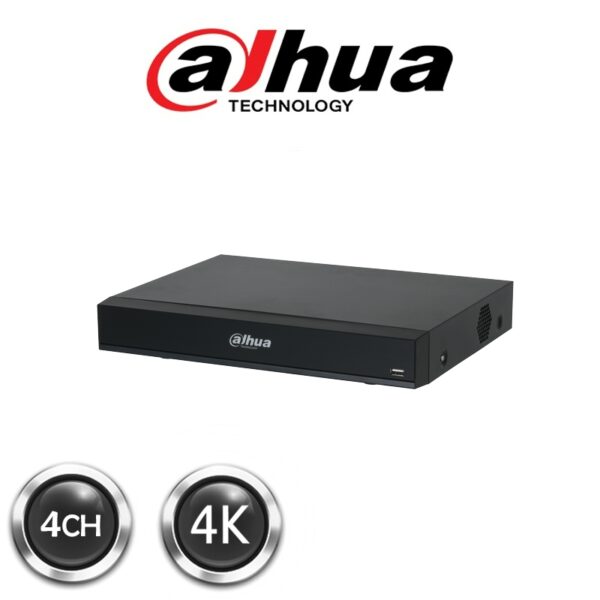 Dahua 4 Channel 4K Penta-brid Mini DVR 1HDD WizSense 7-Series XVR7104HE