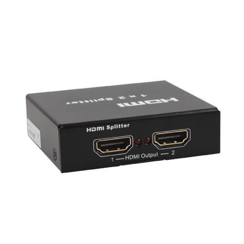 HDMI 2-Way Splitter 1 in 2 Out for Sending One Source to Two Displays