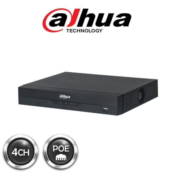 Dahua  4 Channel NVR Compact 1U 4PoE WizSense NVR for IP Cameras NVR4104HS-P-EI
