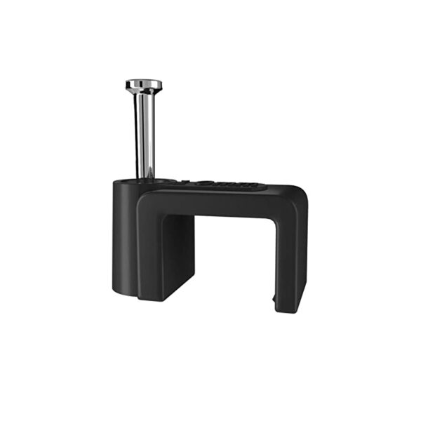 Unifix 4mm Flat Twin and Earth Cable Clips Black Pack of 100