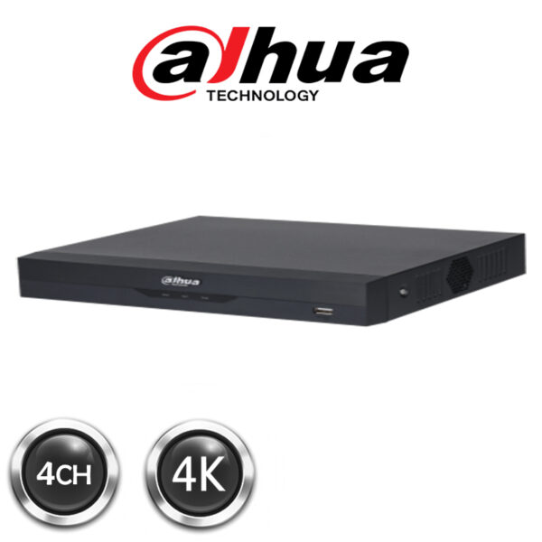Dahua 4 Channel 4K-N 5MP Compact DVR WizSense XVR5104HS