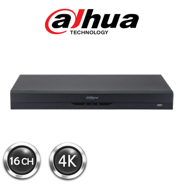 Dahua 16 Channel 4K-N 5MP DVR 1U 2HDD WizSense XVR5216AN