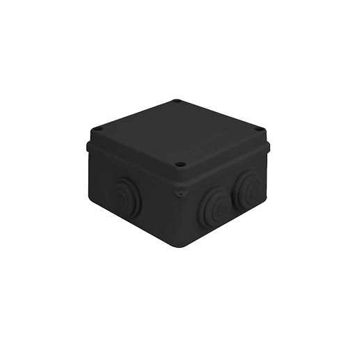 85x85mm IP55 Outdoor Junction Box for CCTV Black