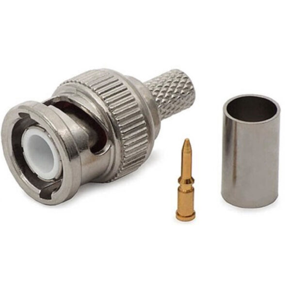BNC Male Crimp Connectors for RG59 Coaxial Cable 3 Piece