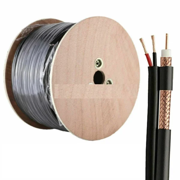SFX RG59/2 200M Full Copper Outdoor CCTV Coaxial Cable Black Drum