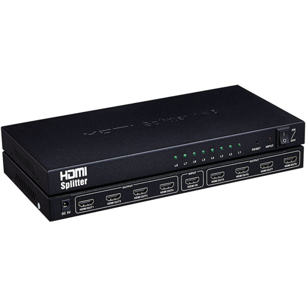 HDMI 8-Way Splitter 1 Input 8 Output 4K HDMI Distribution