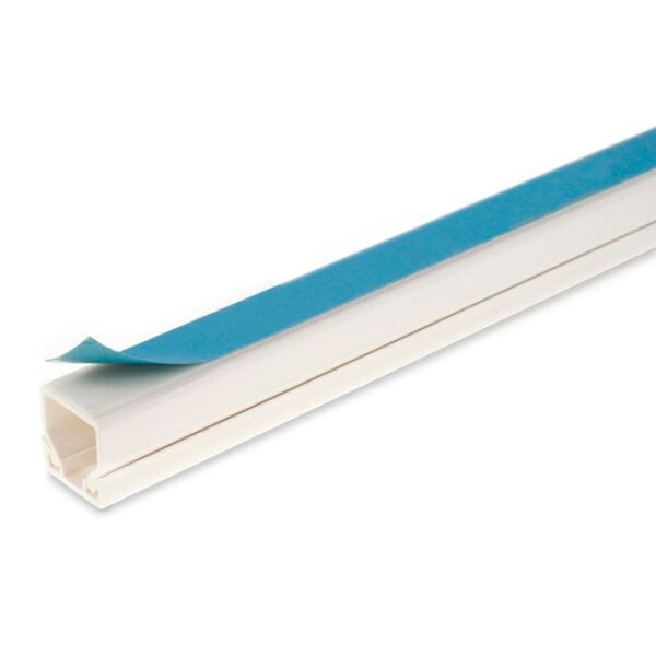 White Cable Trunking 25x16mm 3 Metre PVC for Network and CCTV Cable Management