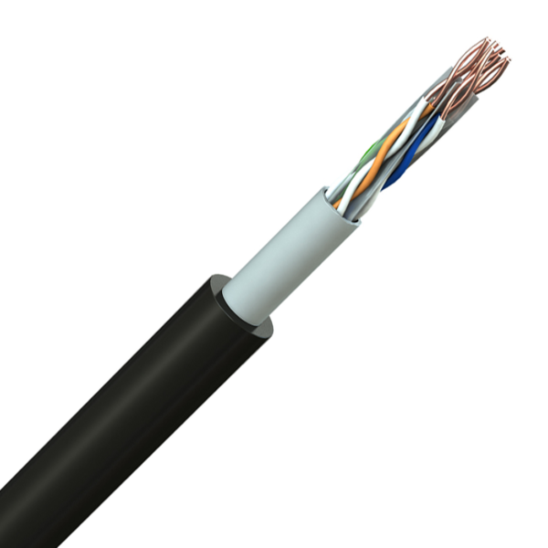 CAT6 UTP Solid Copper Network Cable 305m Indoor Outdoor Black